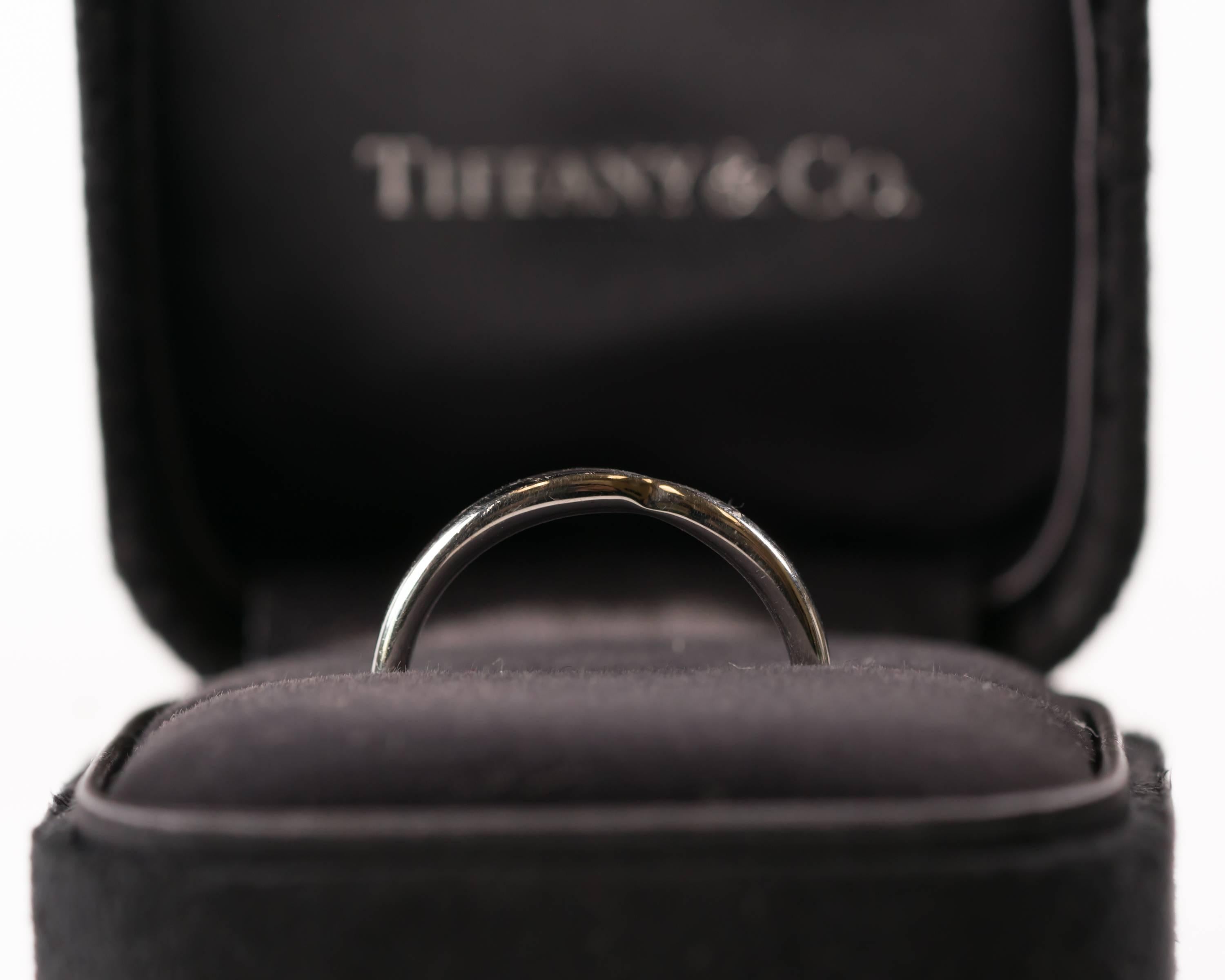 Modern Tiffany & Co. Harmony Bead-Set Diamond Ring Platinum Wedding Band