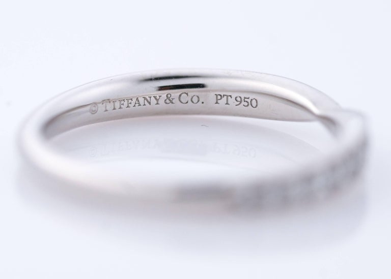 Tiffany and Co. Harmony BeadSet Diamond Ring Platinum Wedding Band at