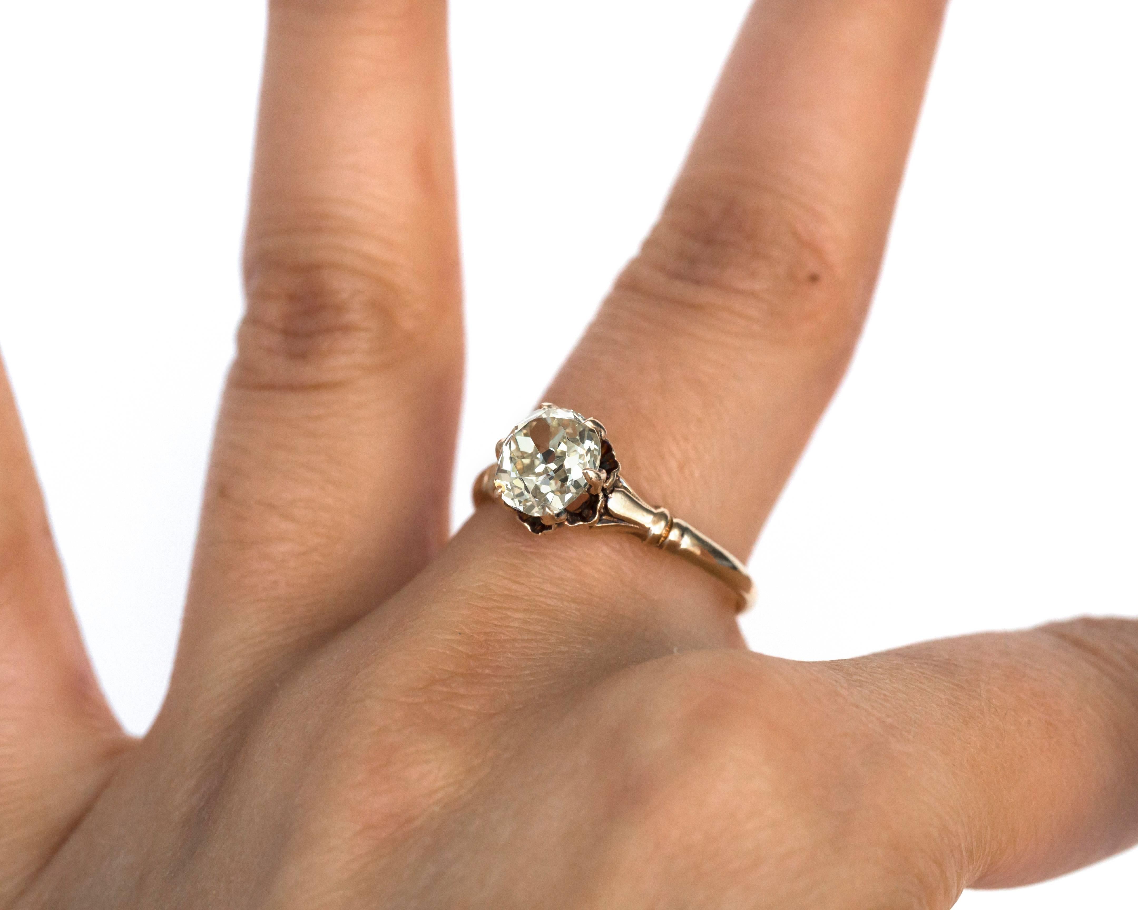 1890 Victorian Yellow Gold 1.50 Carat Diamond Engagement Ring 2