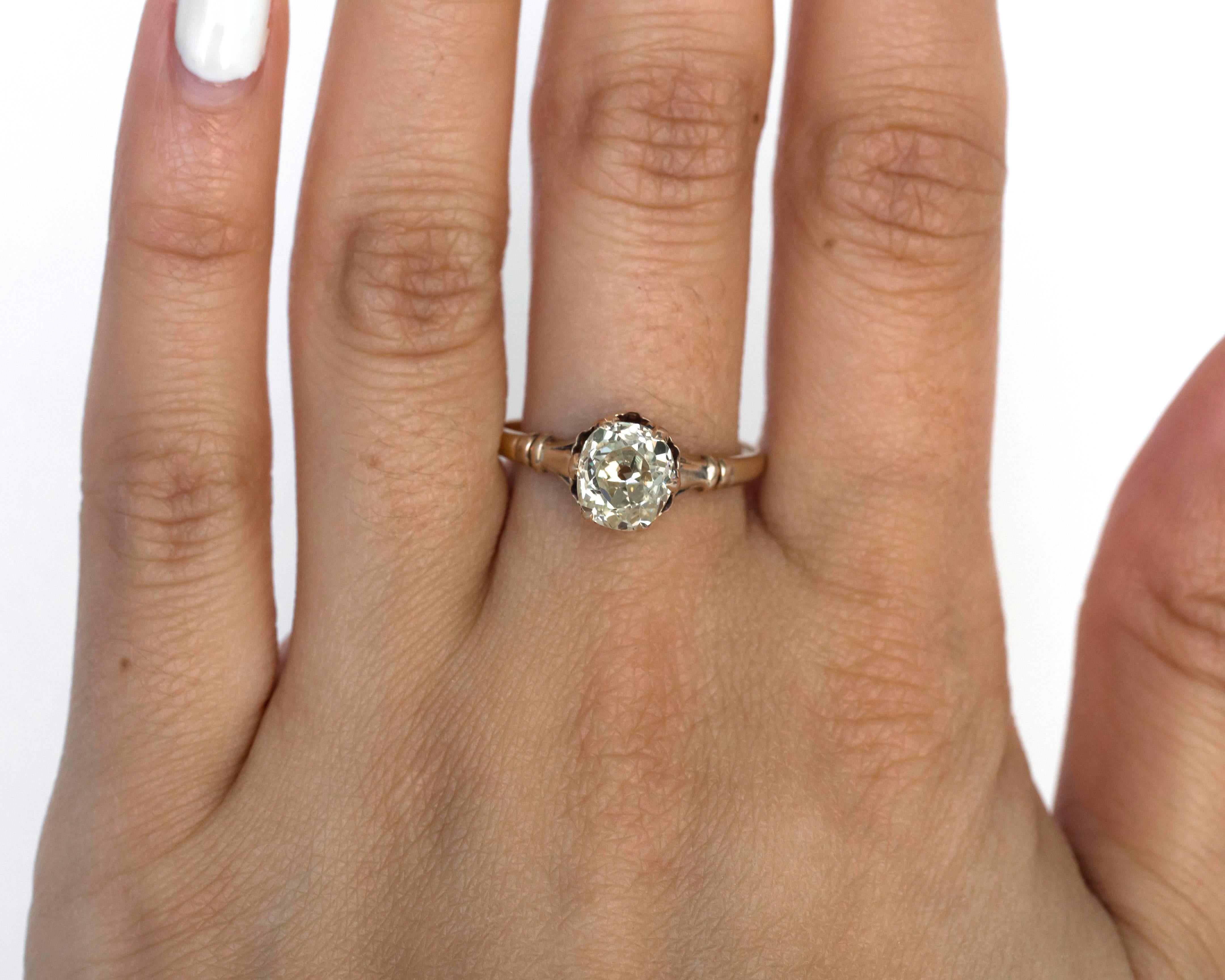 1890 Victorian Yellow Gold 1.50 Carat Diamond Engagement Ring 1