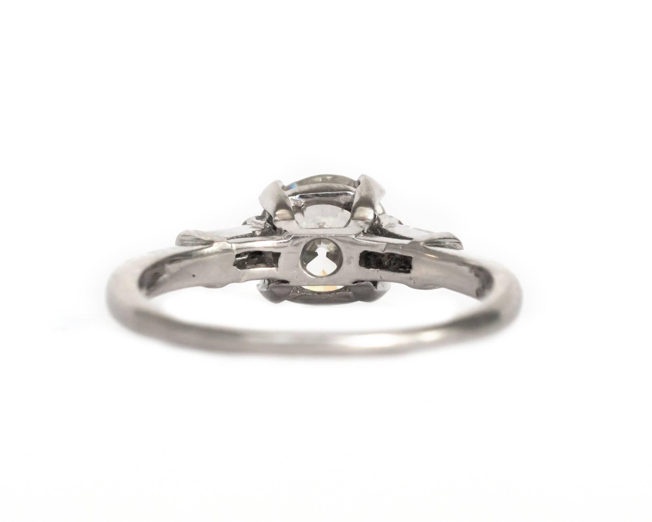 Anillo de compromiso de diamantes de 0,93 quilates con certificado GIA Art Decó de los años 30 en Excelente estado para la venta en Hicksville, NY