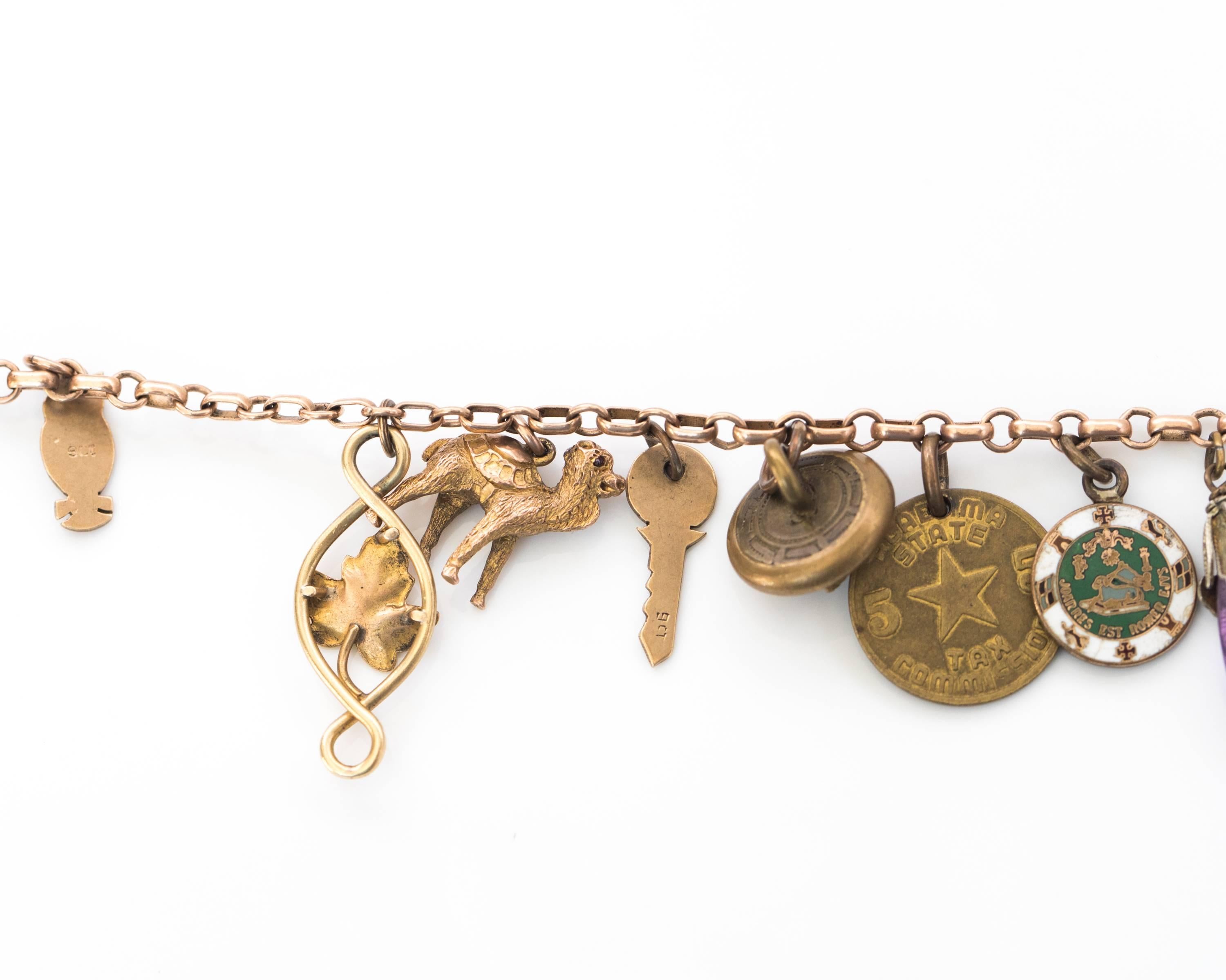 victorian antique charm bracelet