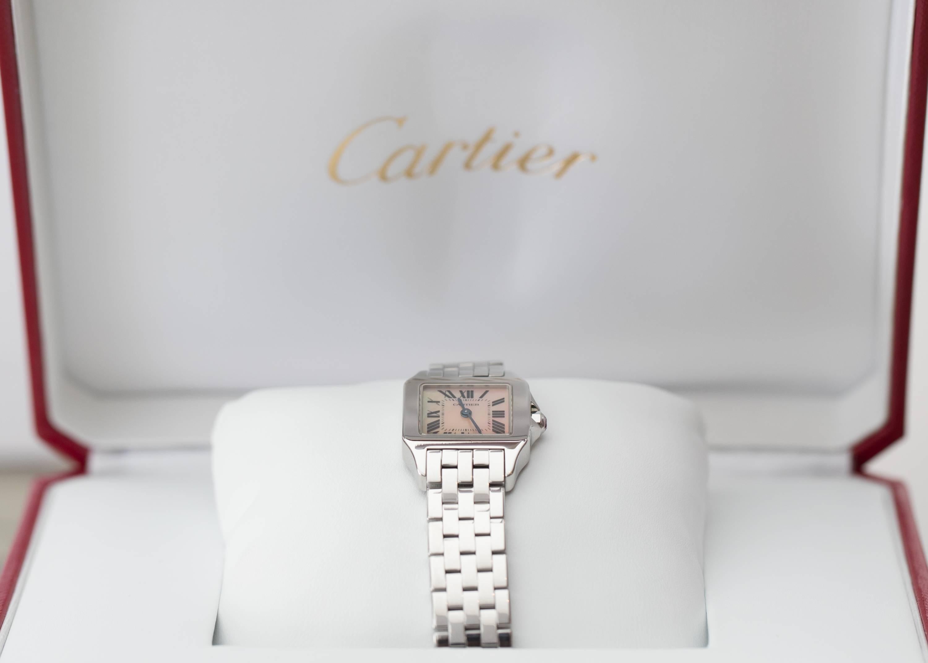 Cartier Ladies Santos Demoiselle Tank Quartz Wristwatch, 2017  2