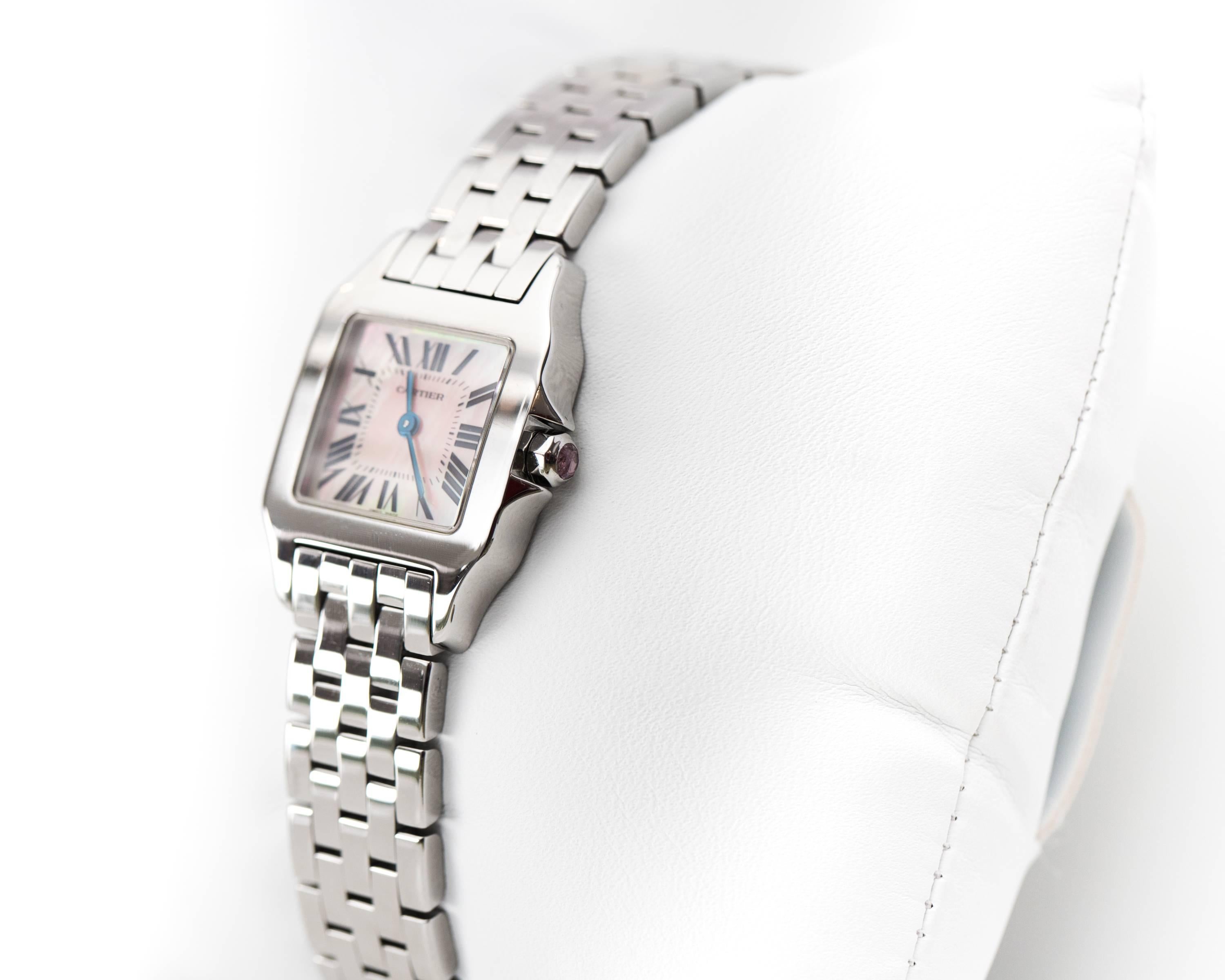 Modern Cartier Ladies Santos Demoiselle Tank Quartz Wristwatch, 2017 