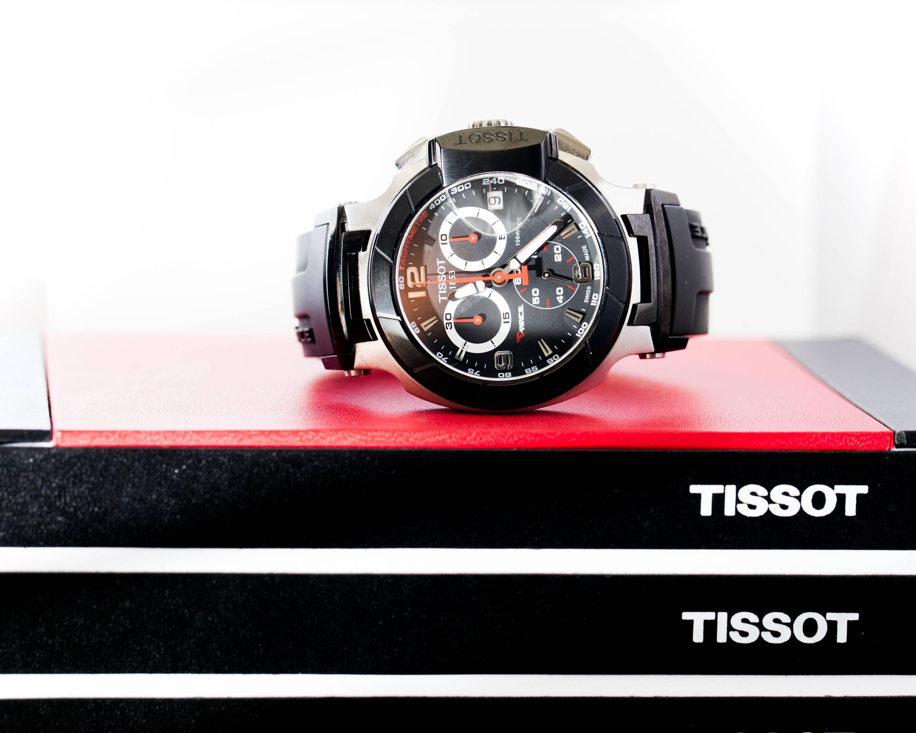 Tissot Stainless steel T-Race Chronograph Quartz Wristwatch In Good Condition In Atlanta, GA