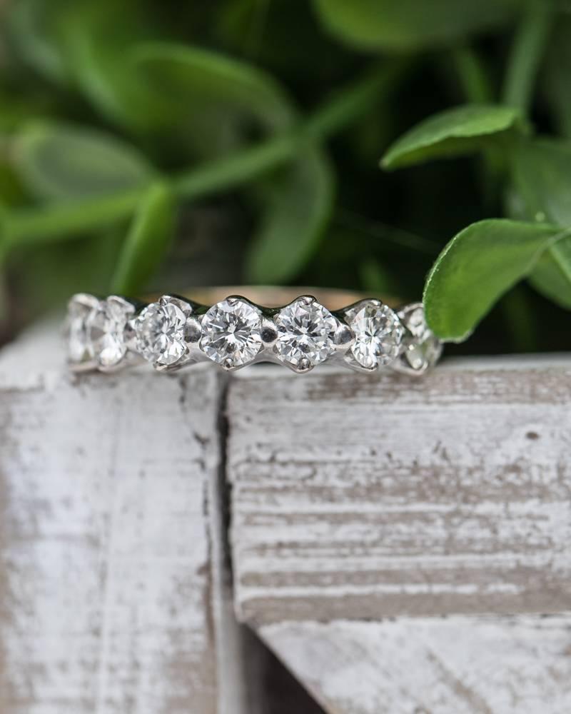 seven stone diamond ring