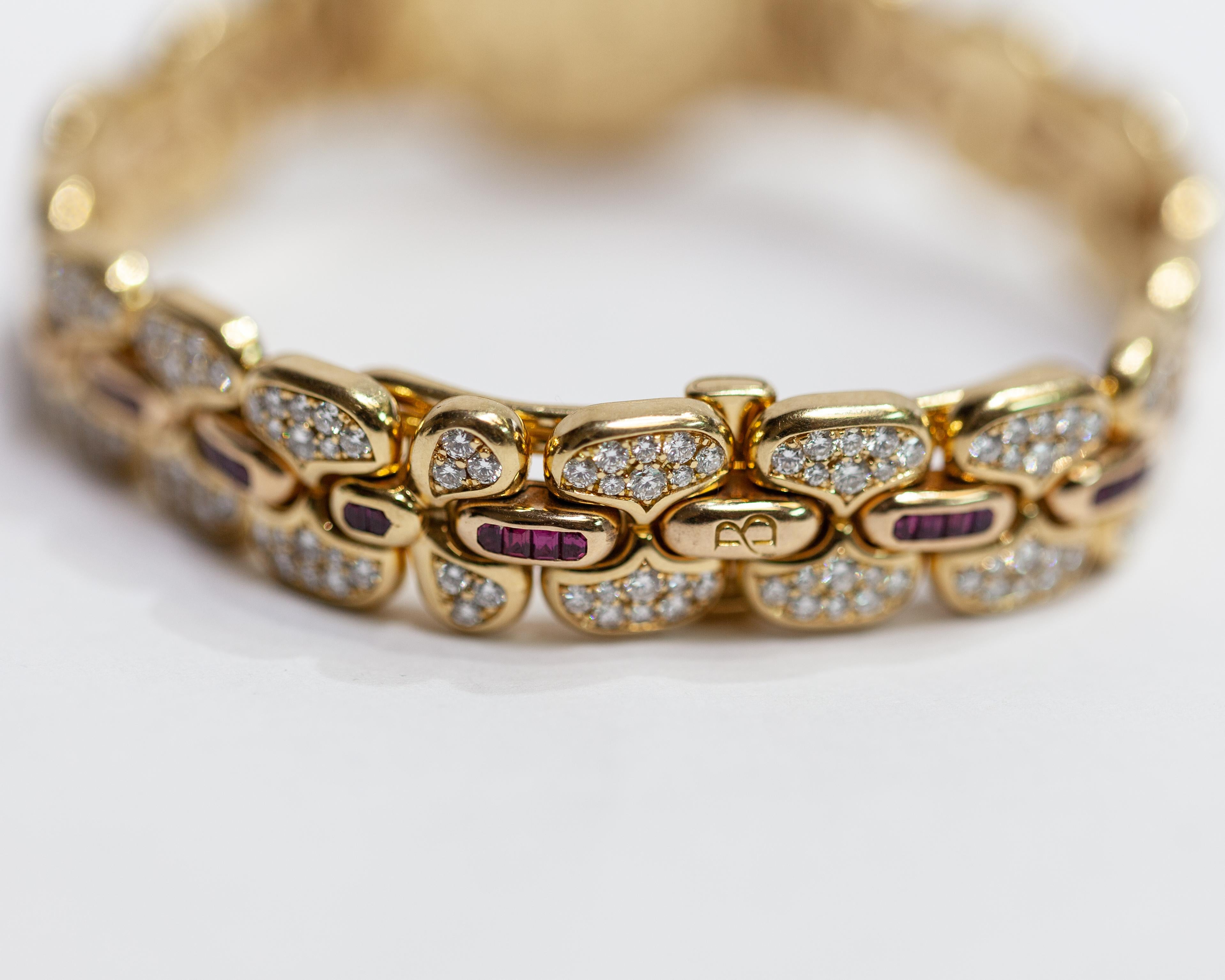  Bertolucci, or jaune 18 carats, rubis et diamants Pour femmes 