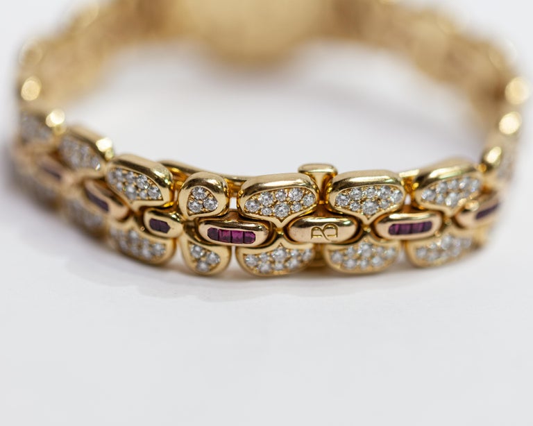 Bertolucci Pulchra 18 Karat Yellow Gold with Rubies and Diamonds For