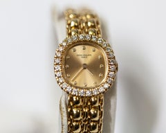 Patek Philippe Vintage 18 Karat Yellow Gold with Diamonds Ladies Watch