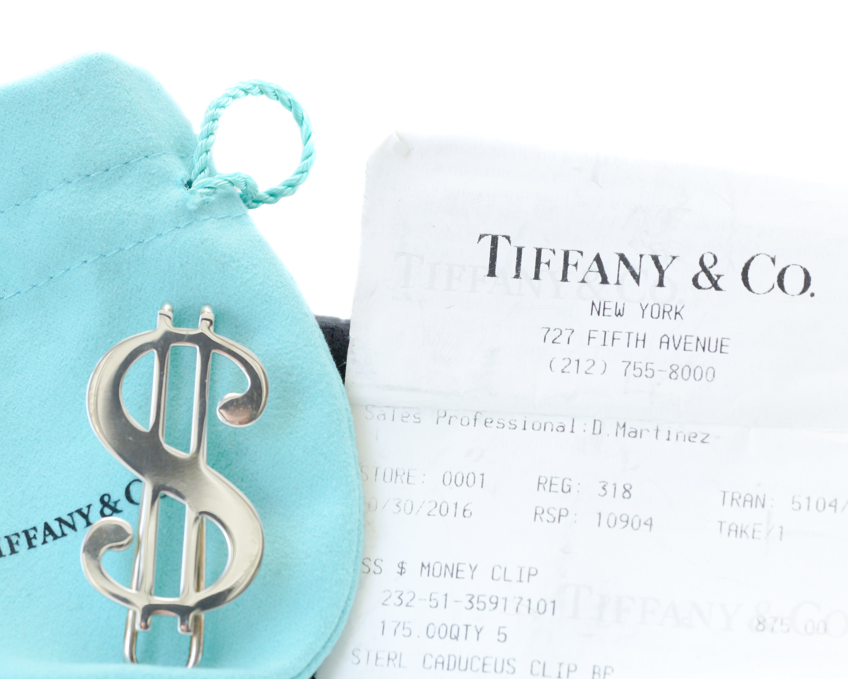 Tiffany and Co. Dollar Sign Money Clip 