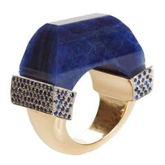 Jade Jagger NeverEnding Sapphire and Sapphire Pave Ring Jade Jagger NeverEnding Sapphire and Sapphire Pave Ring