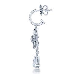 Jade Jagger Star Burst White Diamond Dangle Earrings