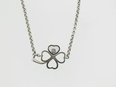 Chopard Gold Four Leaf Clover Luck Bracelet with Floating Diamond