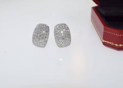 Cartier 5 Carats Diamonds Gold Hoop Earrings