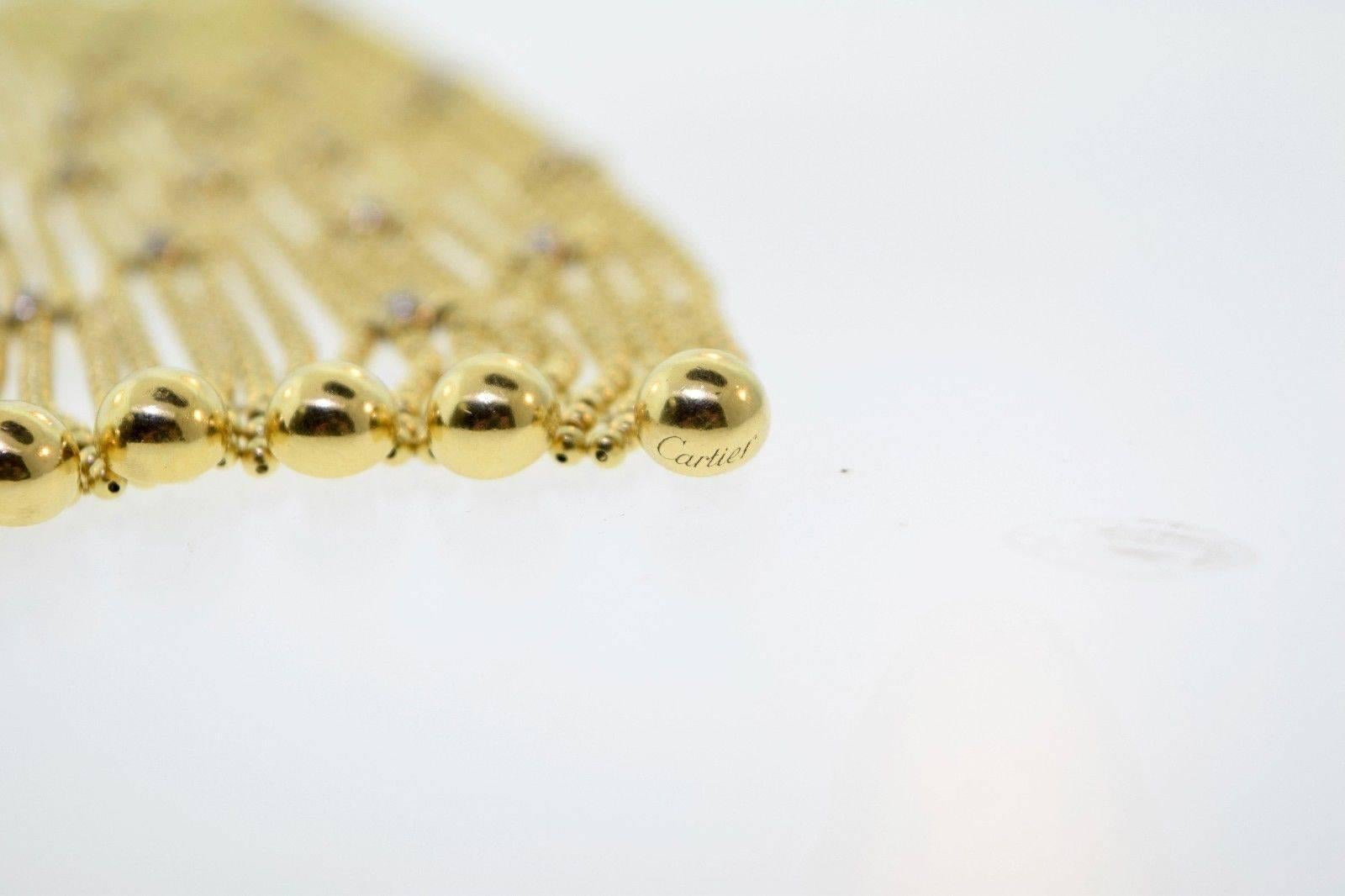 Cartier Draperie de Decollete Diamond Gold Bracelet In Excellent Condition For Sale In Miami, FL