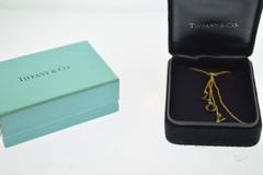 Tiffany & Co. L.O.V.E. Letters Diamond Gold Necklace