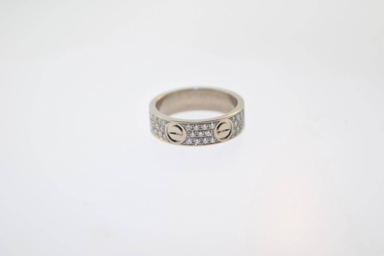 cartier love ring pave
