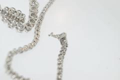 Kwiat 10 Carats Diamonds Gold Riviere Line Necklace
