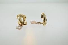 Cartier Large "Double C" Diamond Gold Earrings