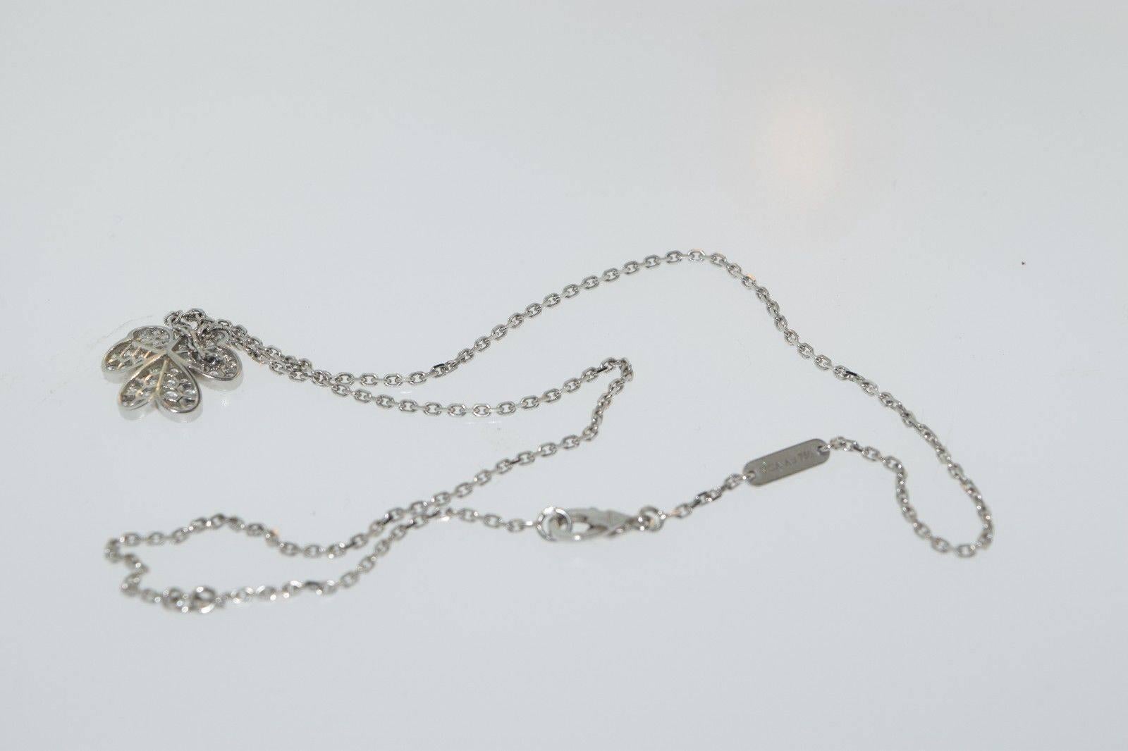 Men's Van Cleef & Arpels Small Frivole Diamond Gold Pendant Necklace For Sale