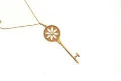 Tiffany & Co. Daisy Key Pendant/Necklace, Extra Large Pendant, Rose Gold w. Box
