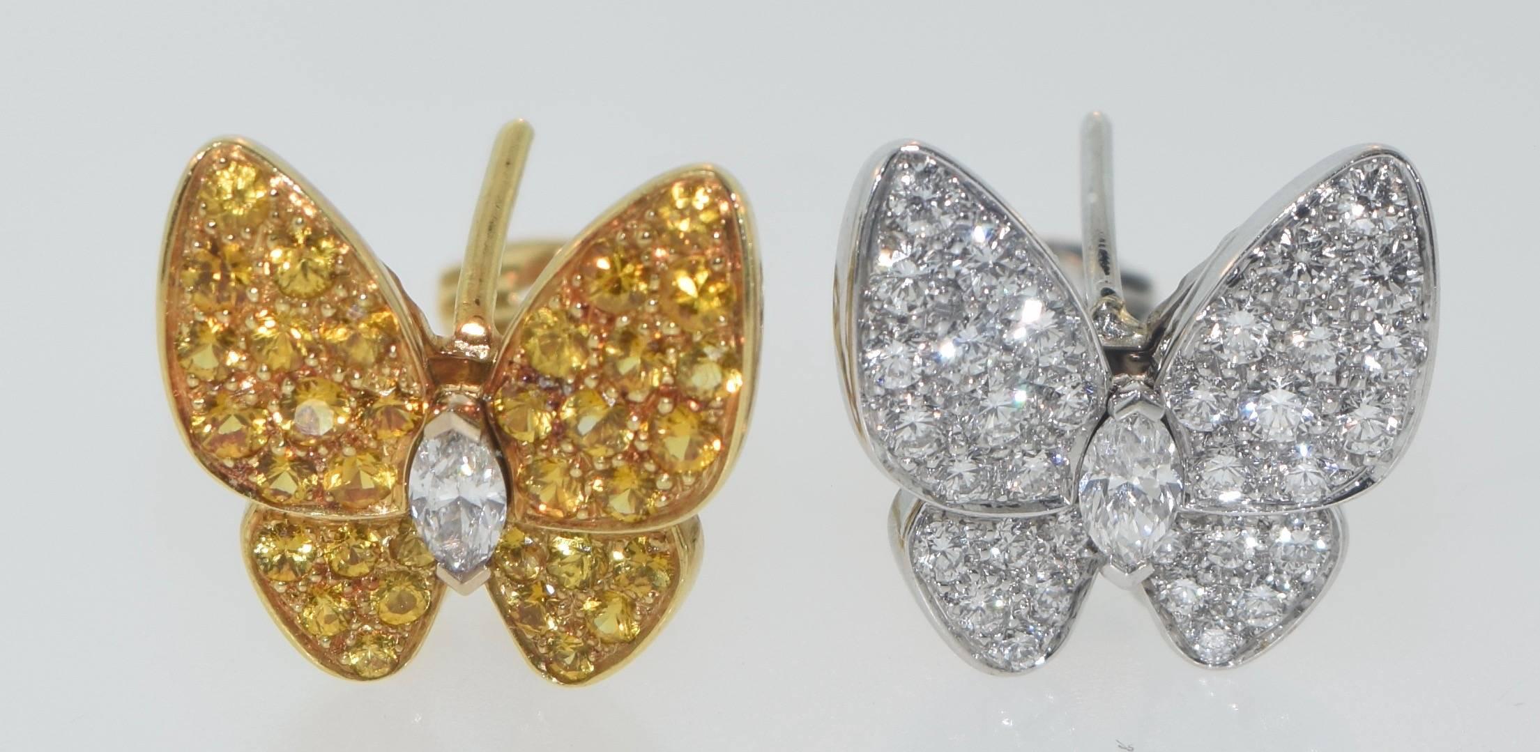 van cleef butterfly earrings