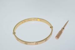 Cartier 18k Rose Gold Love Bracelet w Screwdriver and Box, Size 20
