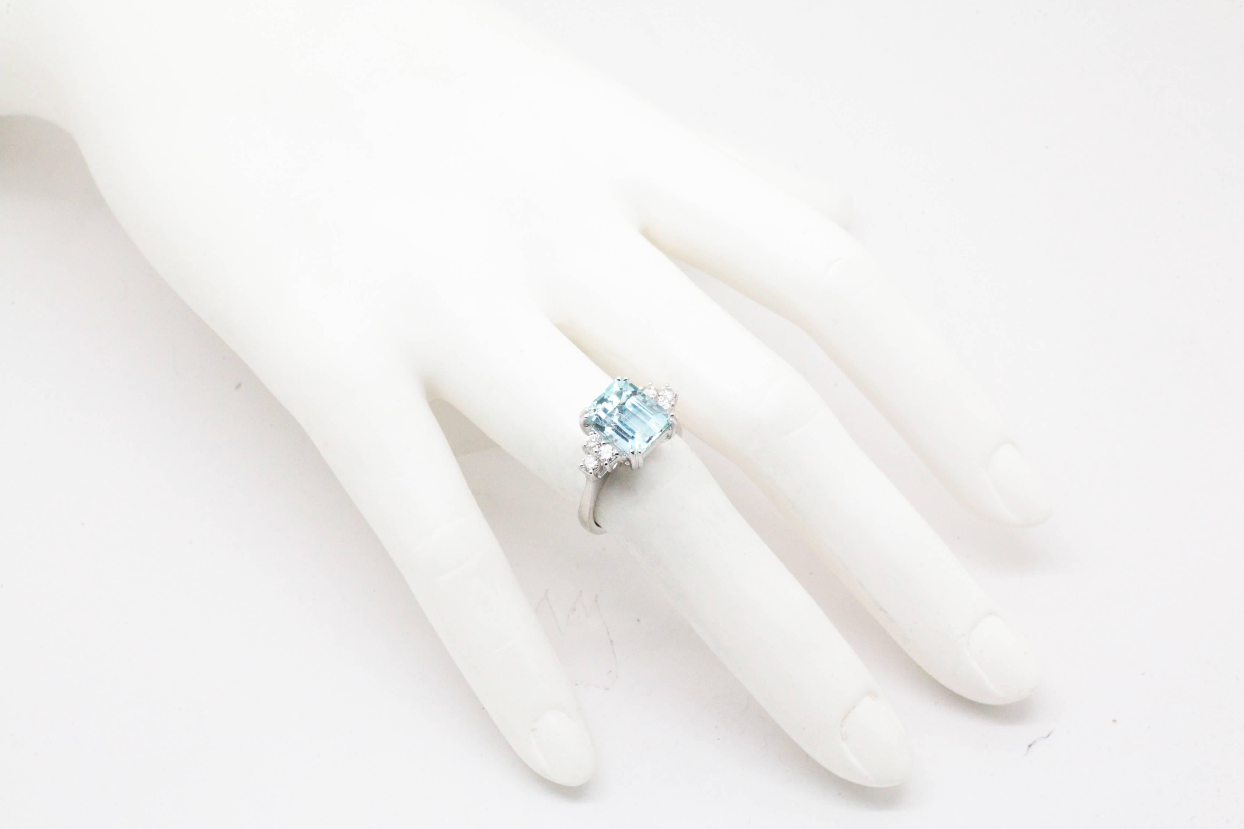 Women's Ferrucci GIA Certified 2.82 Carat Aquamarine Diamonds 18 Karat Gold Ring