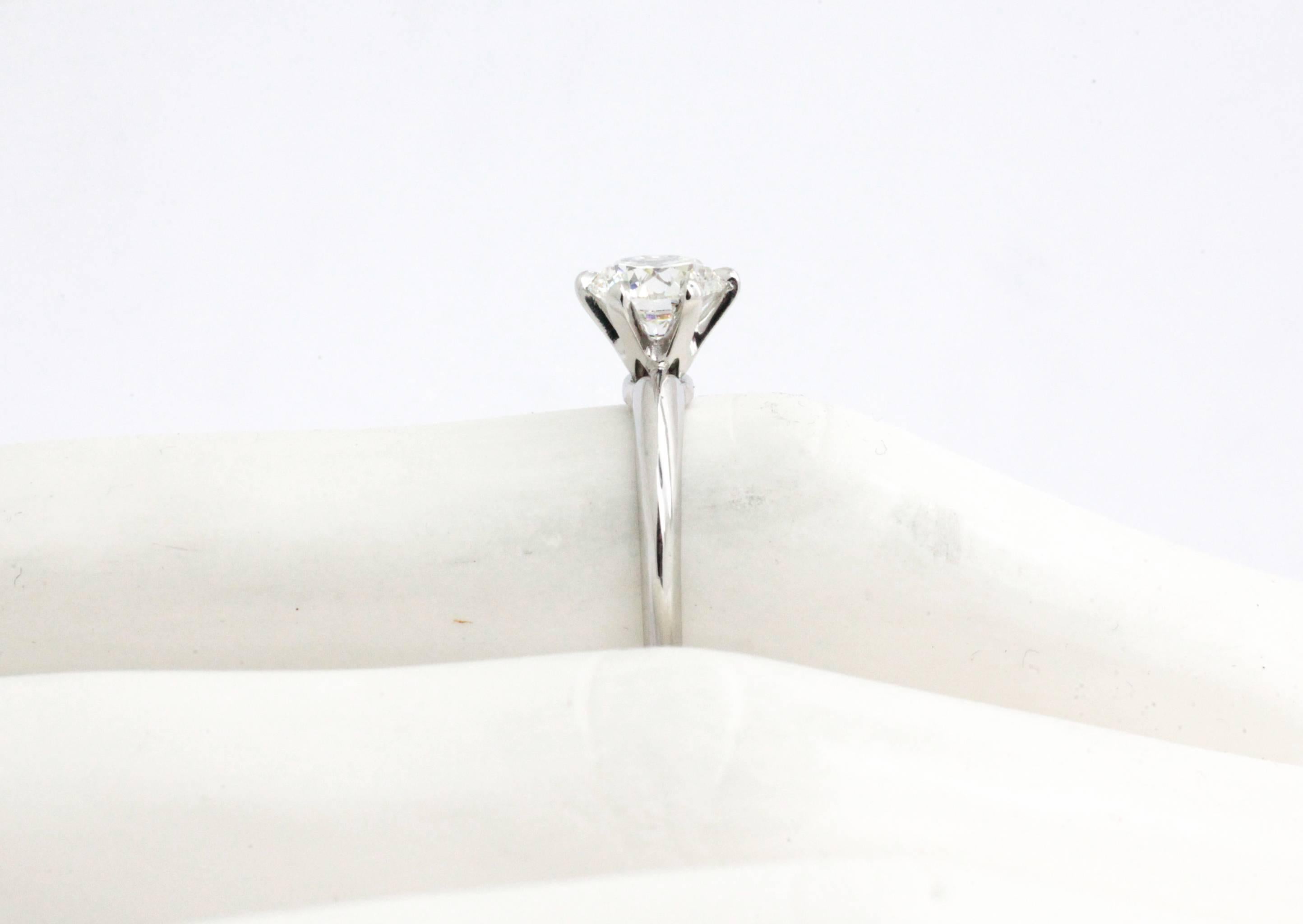 Ferrucci 1.40 Carat GIA Certified Diamond Platinum solitaire engagement ring In New Condition For Sale In New York, NY