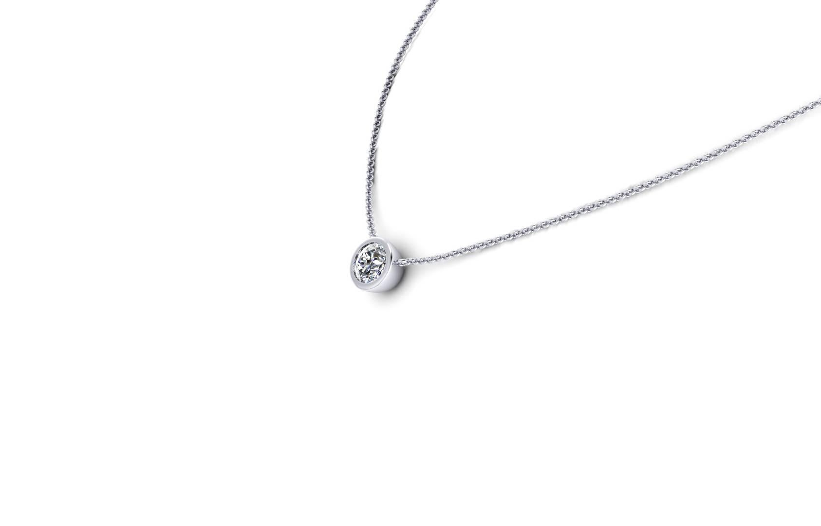 Halskette mit GIA-zertifiziertem 1,22 Karat Diamant-Platin-Anhänger im Zustand „Neu“ im Angebot in New York, NY