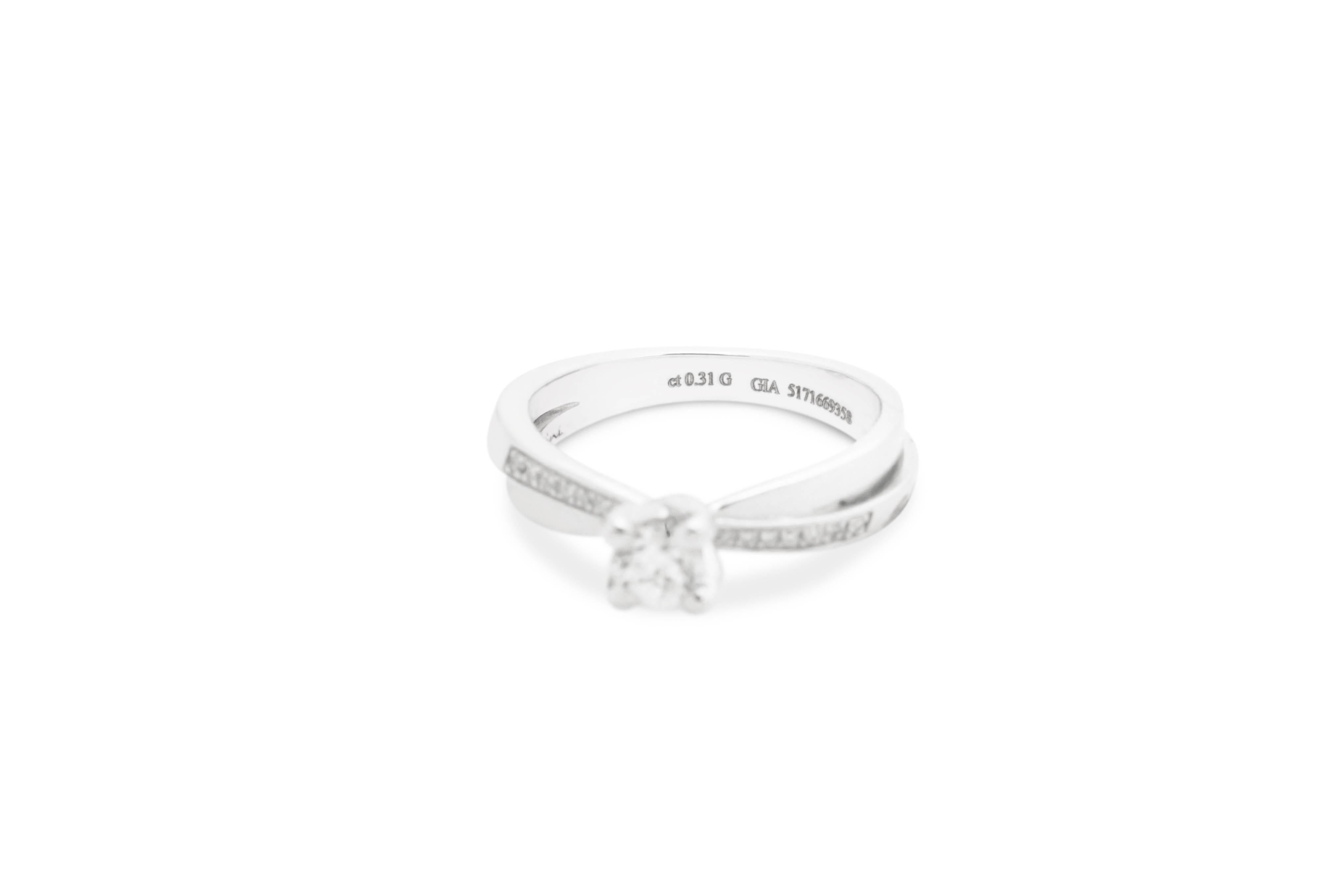 Salvini Certified 0.32 Carat Diamond White Gold Engagement Ring 1