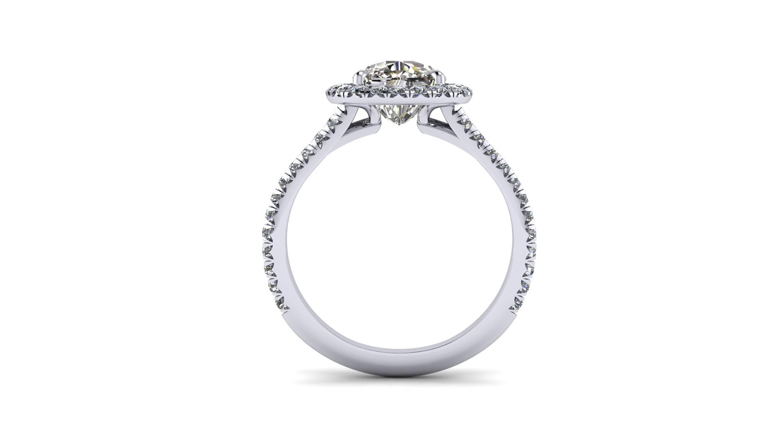 Ferrucci GIA Certified 2.00 Carat Cushion Cut Diamond Engagement Ring In New Condition In New York, NY