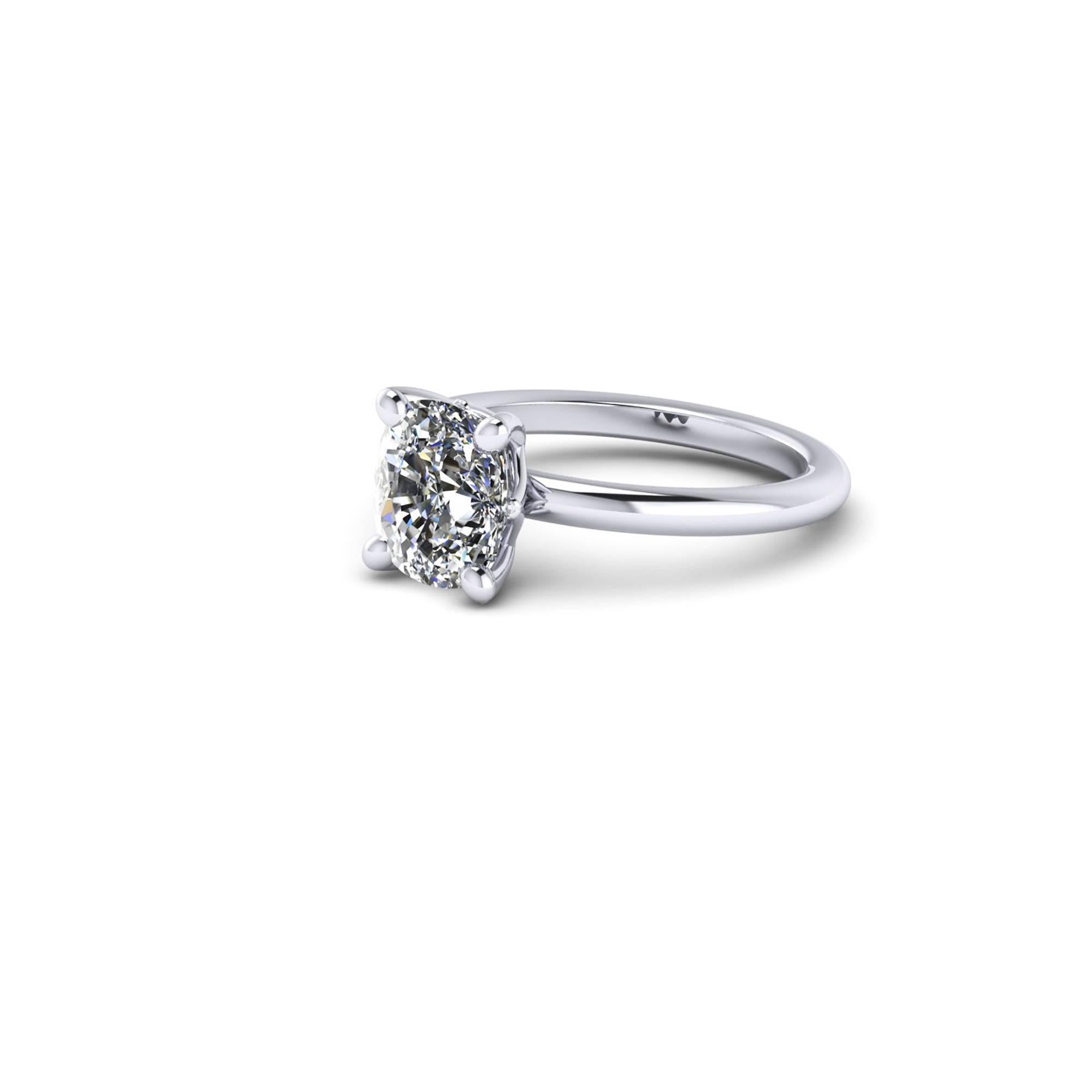 Cushion Cut GIA Certified 2.09 Carat Cushion Diamond Platinum Engagement Ring