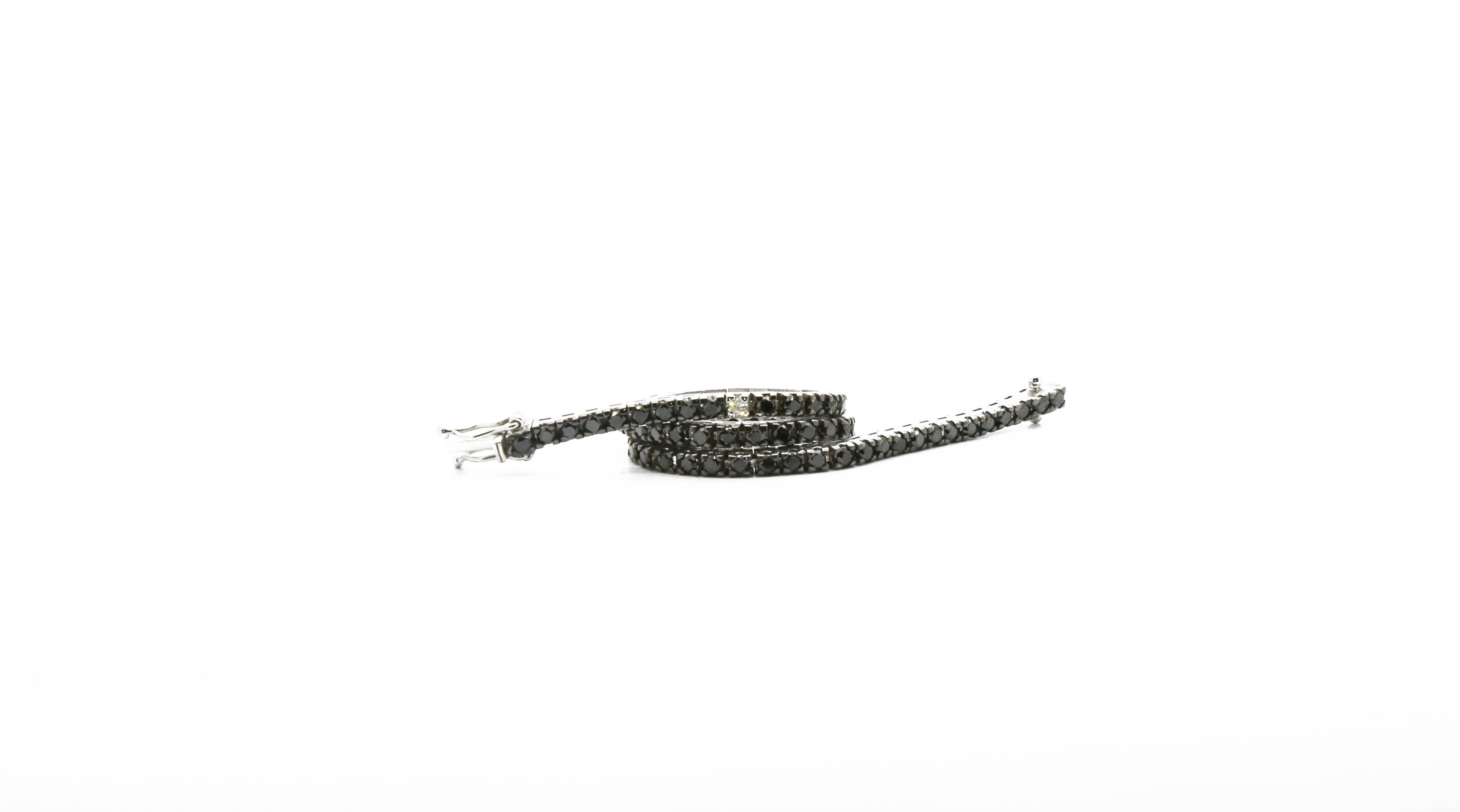 black and white diamond tennis bracelet