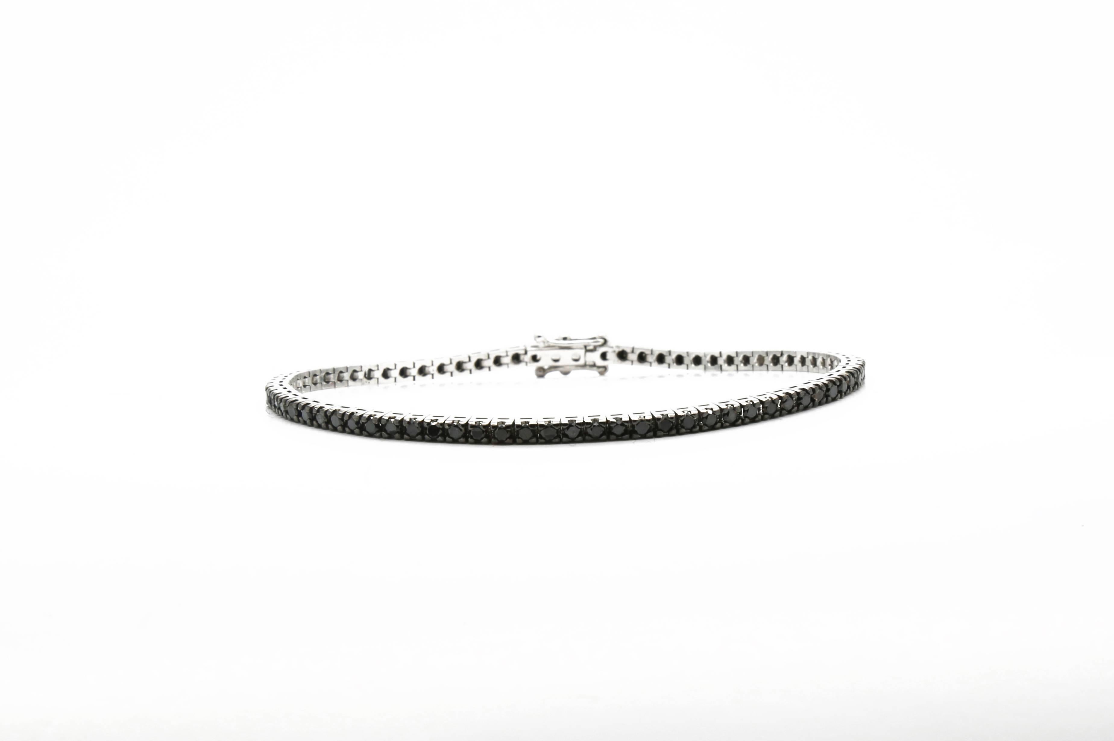 tennis bracelet black diamonds