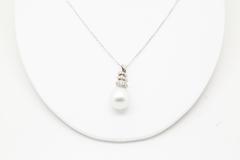 Ferrucci  White Australian Pearl Diamond Pendant necklace