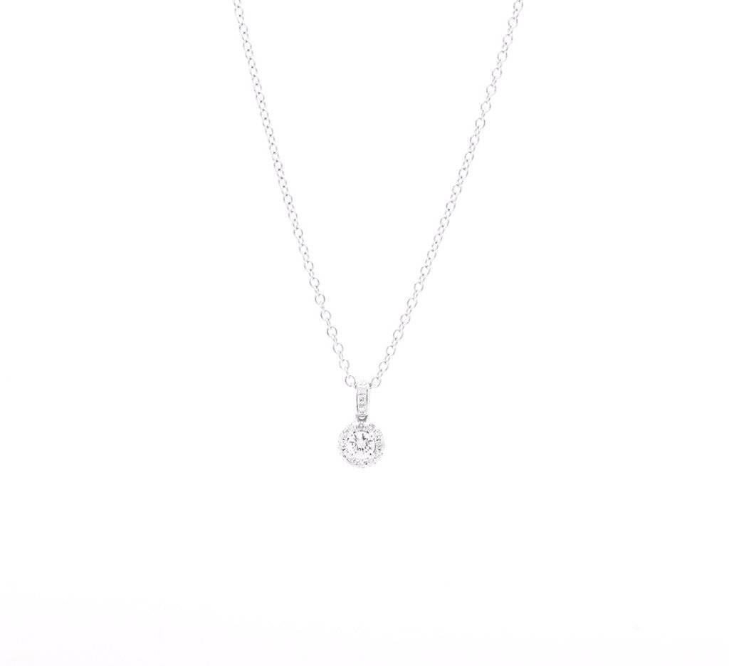 Donna Ferrucci - Collana con diamanti a raggiera in oro bianco 18k da 0,26 carati in vendita