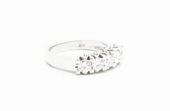 0.84ct Five Diamonds 18K White Gold Ring