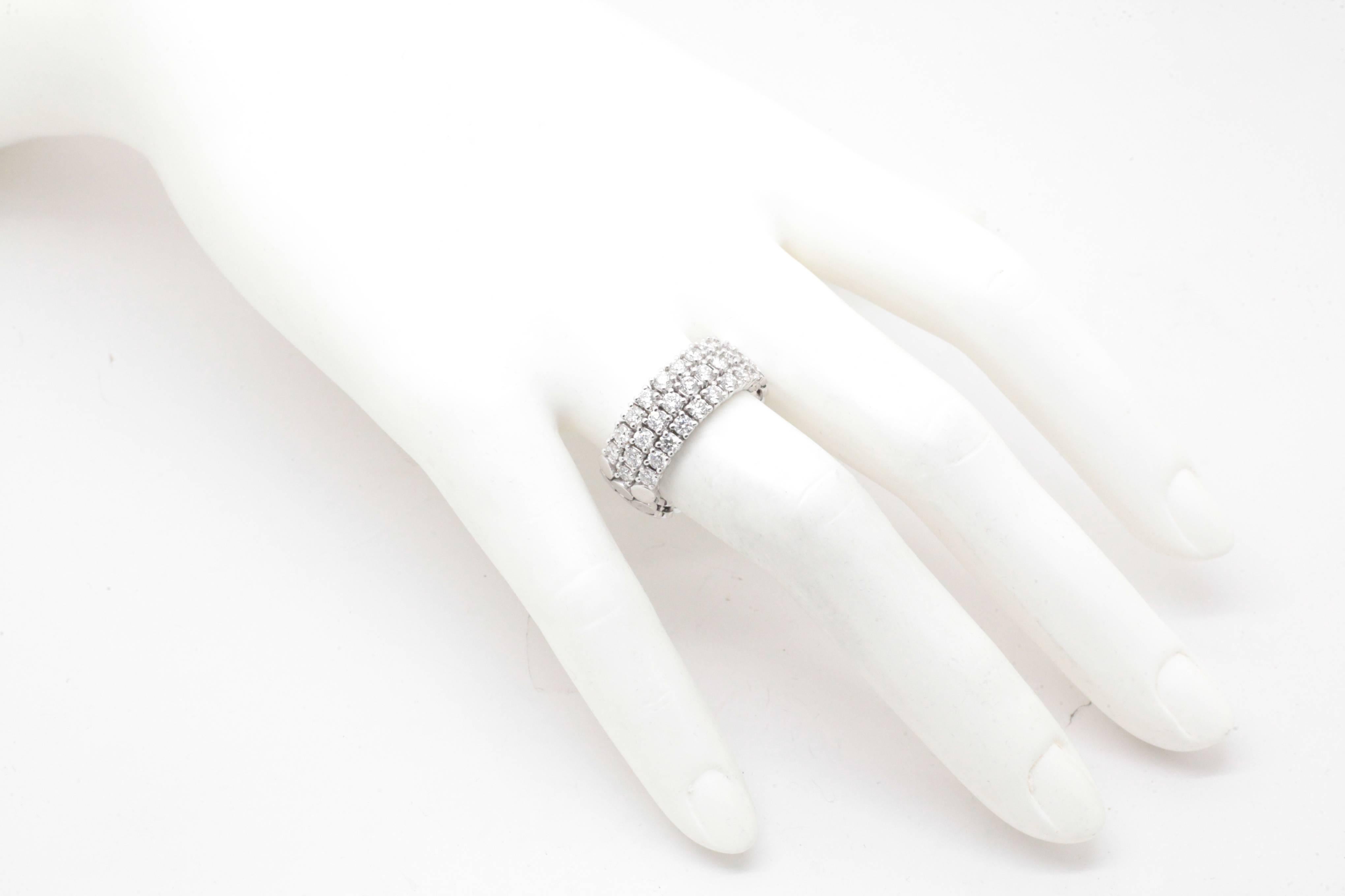Ferrucci & Co. Diamond Flexible Wide Band Ring 2