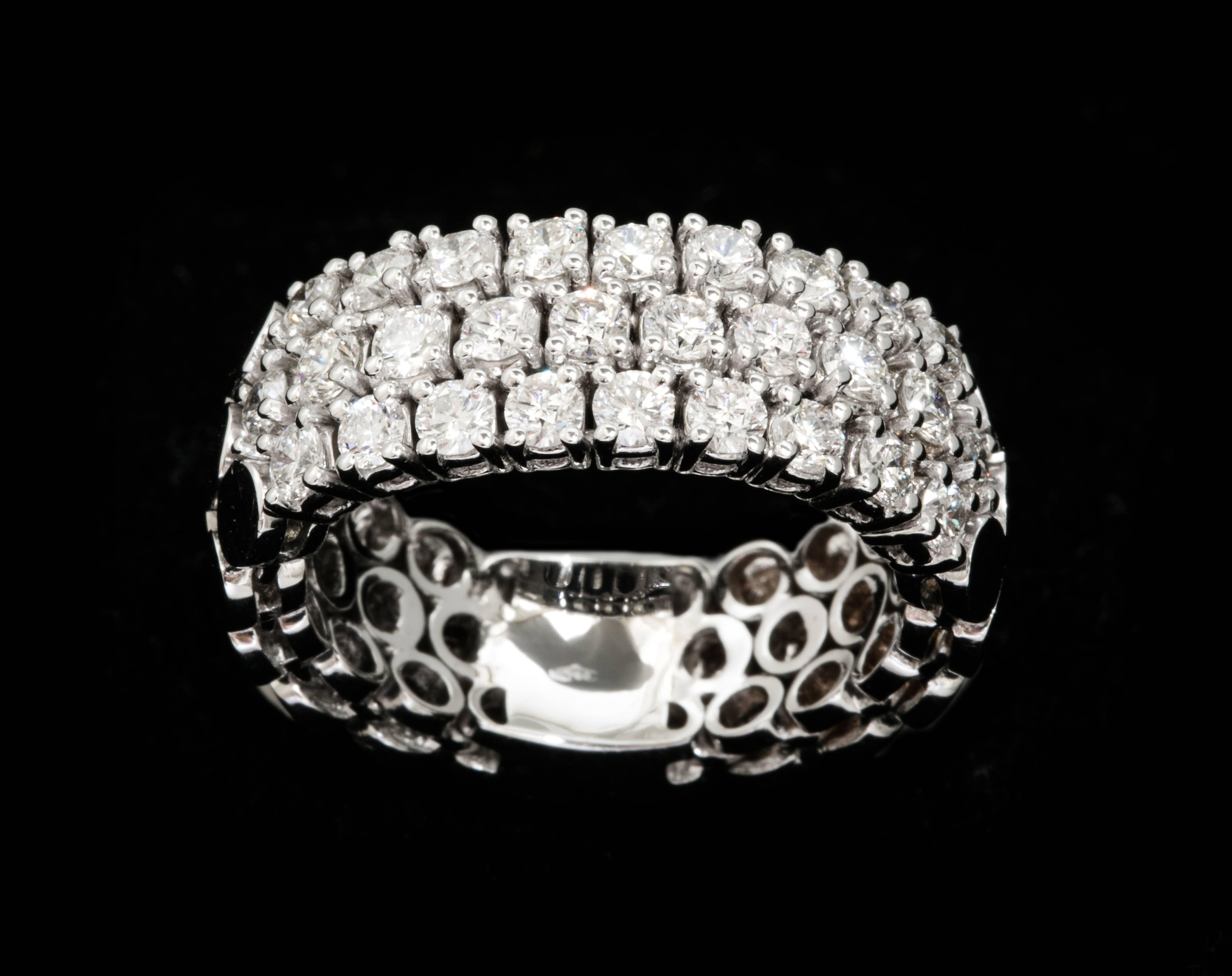 Women's Ferrucci & Co. Diamond Flexible Wide Band Ring