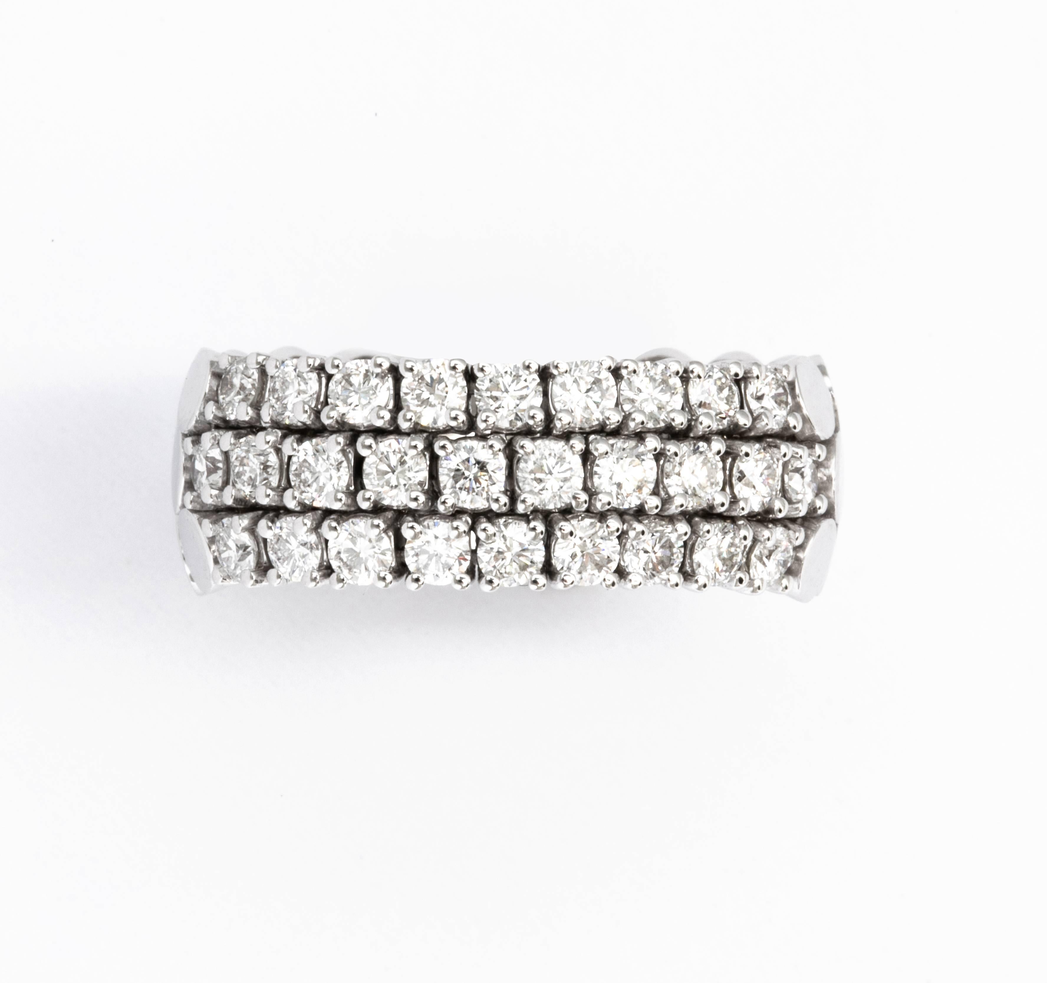 Ferrucci and Co. Diamond Flexible Wide Band Ring at 1stDibs | wide band ...