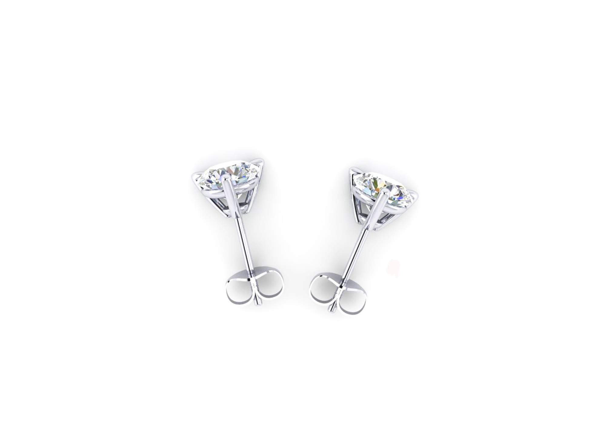 Modern Ferrucci GIA Certified 1.92 Carat D Color, If Internally Flawless Martini Studs