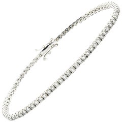 Bracelet de tennis en or blanc 18 carats avec diamants de 2,90 carats