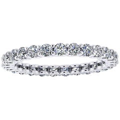 Ferrucci 1.00 Carat Diamonds Platinum Eternity Scallop Band Ring