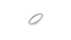 Ferrucci 1.00 Carat Diamonds Platinum Eternity Scallop Band Ring