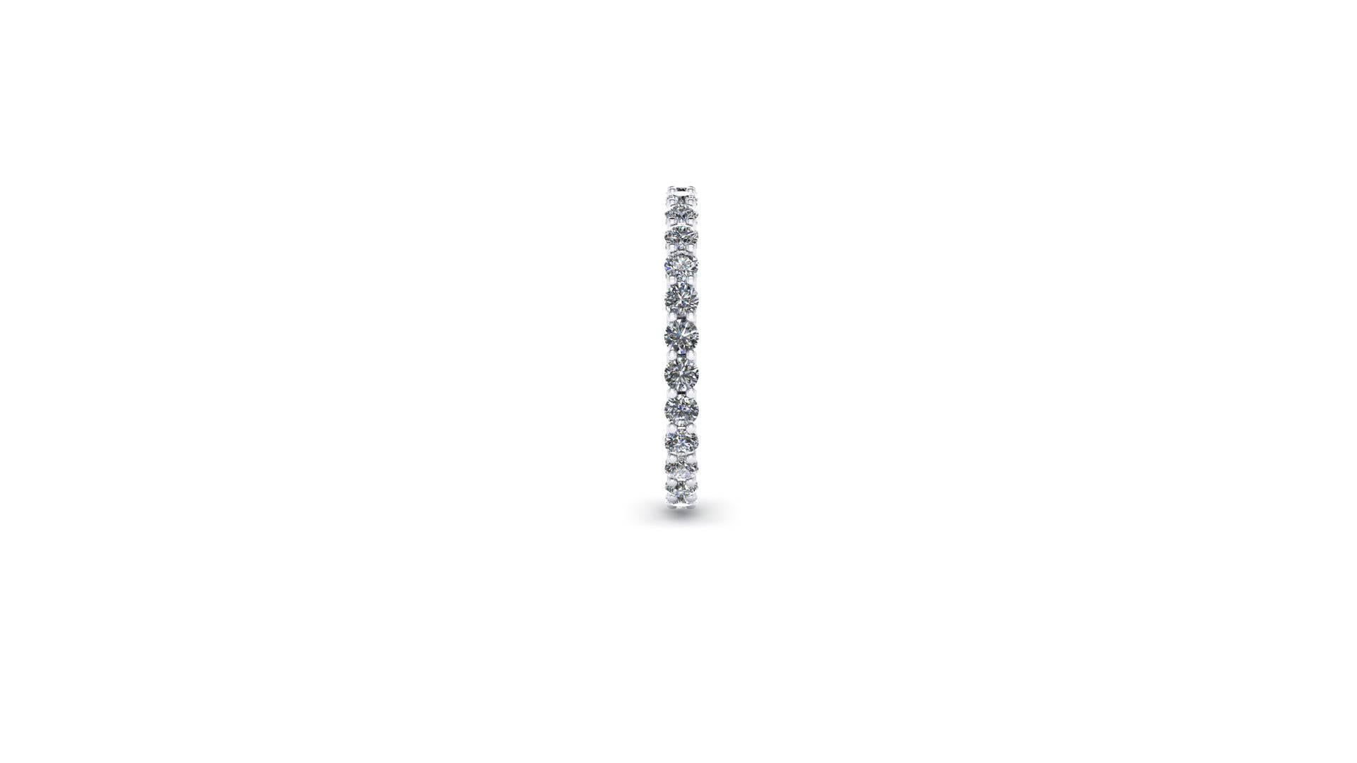 Women's Ferrucci 1.00 Carat Diamonds Platinum Eternity Scallop Band Ring