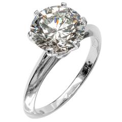 Tiffany & Co. 2.35 Carat Diamond Platinum Solitaire Ring