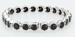 Roberto Coin Bracelet 18 Karat White Gold with Onyx and Signature Ruby