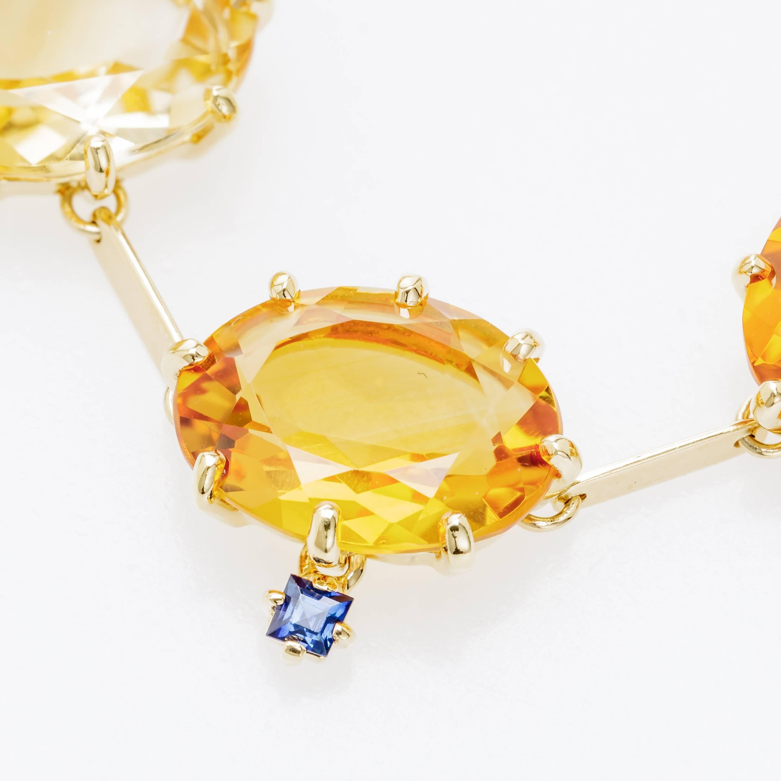 H. Stern Citrine Sapphire Diamond Gold Sunrise Bracelet  In New Condition In Houston, TX