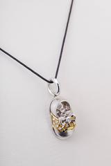 Aaron Basha Baby Saddle Shoe Charm in 18 Karat Gold, Diamond 0.13 Carat